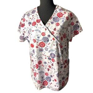Absolute Floral Scrub Top, Women’s Size Small